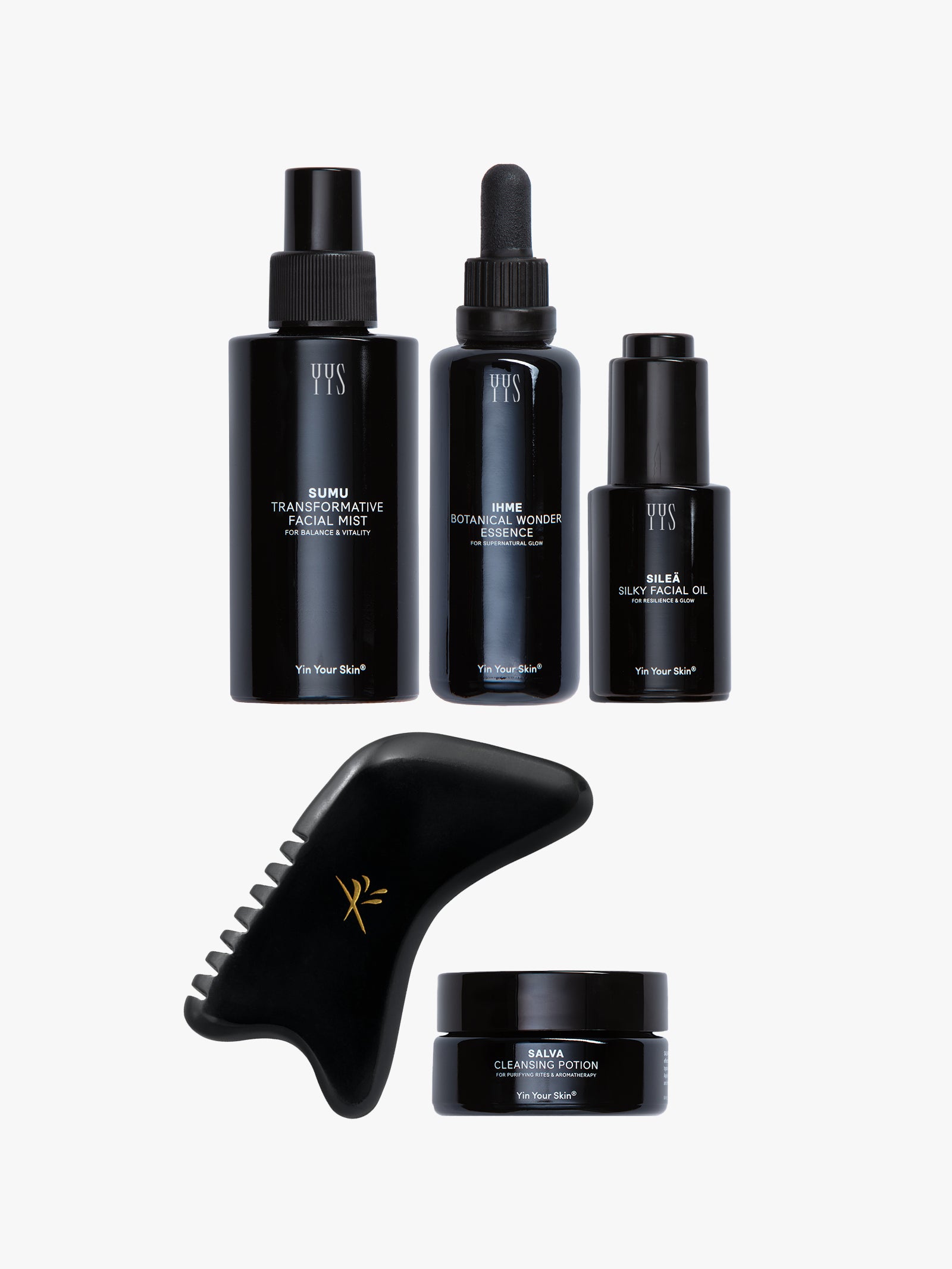 Yin Your Skin Sublime Glow - Complete skincare set with SUMU, SALVA, IHME, SILEÄ & JALO