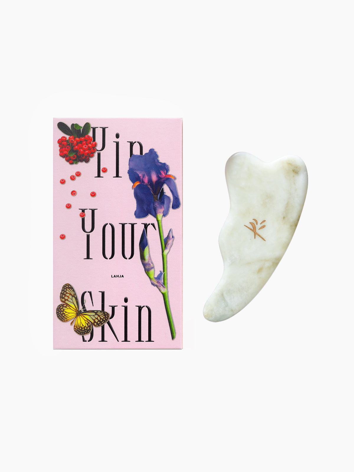 Yin Your Skin LAHJA Gua Sha - Ergonomic facial massage tool for jawline & cheekbones