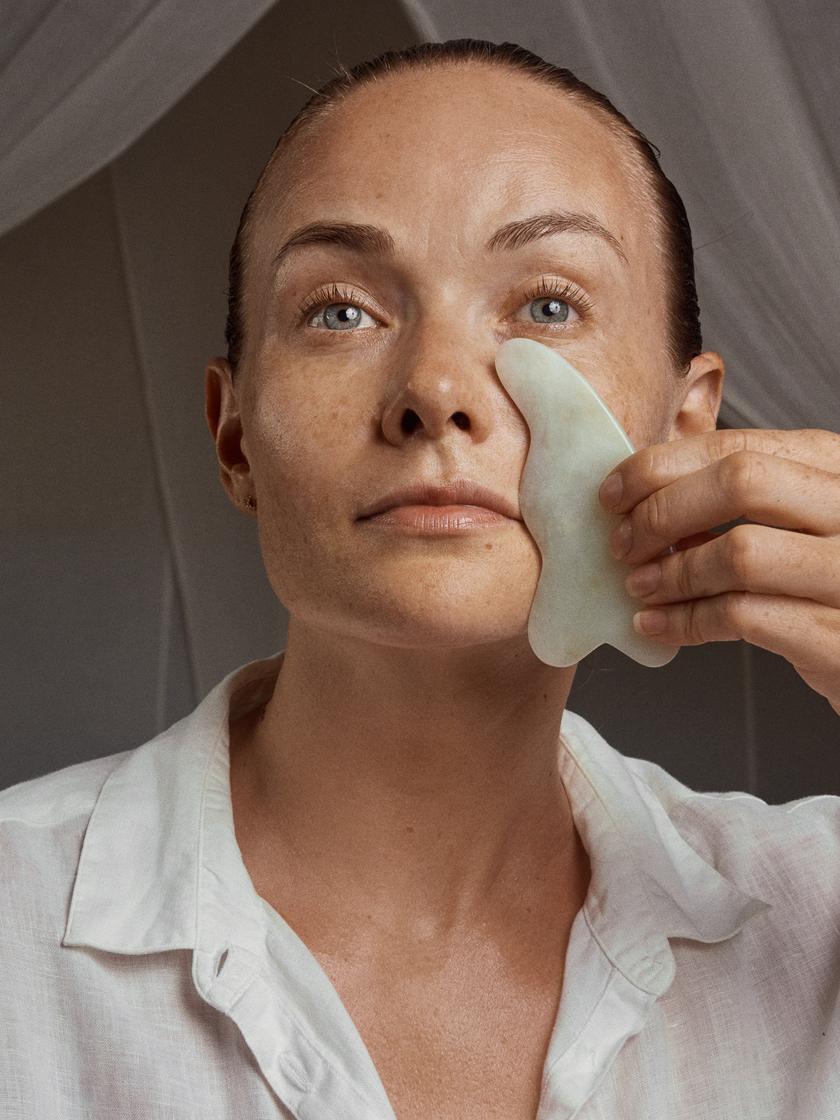 Yin Your Skin LAHJA Gua Sha - Ergonomic facial massage tool for jawline & cheekbones